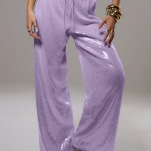 MUSERA Sequin Low Rise Trousers