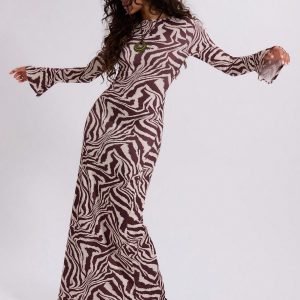 MUSERA Printed Slinky Dress For Summer
