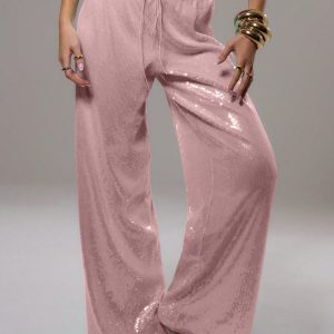 MUSERA Sequin Low Rise Trousers
