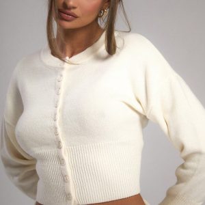 MUSERA Knitted Button Through Top
